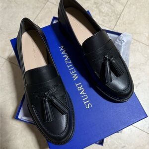Stuart Weitzman Women’s Black Tassel Loafers